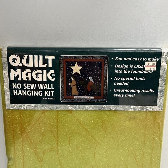 Quilt Magic No Sew Wall Hanging Kit #409 Mary Joseph With Fabric Sealed Holiday - Picture 3 of 4